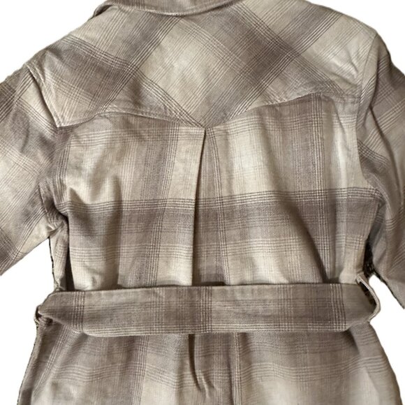 Bella Dahl Shacket (Shirt/Jacket) Heather Oat Plaid - Picture 7 of 10
